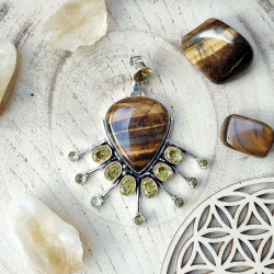 Grand pendentif bohème chic...