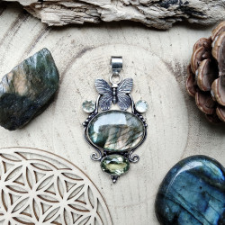 Pendentif papillon bohème...