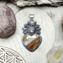 Pendentif cœur bohème chic...