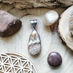 Pendentif en argent et...