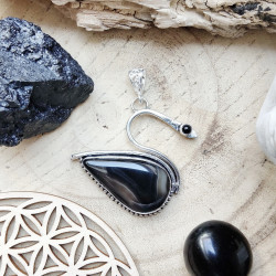 Pendentif en argent agate...