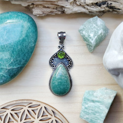 Pendentif bohème en argent,...